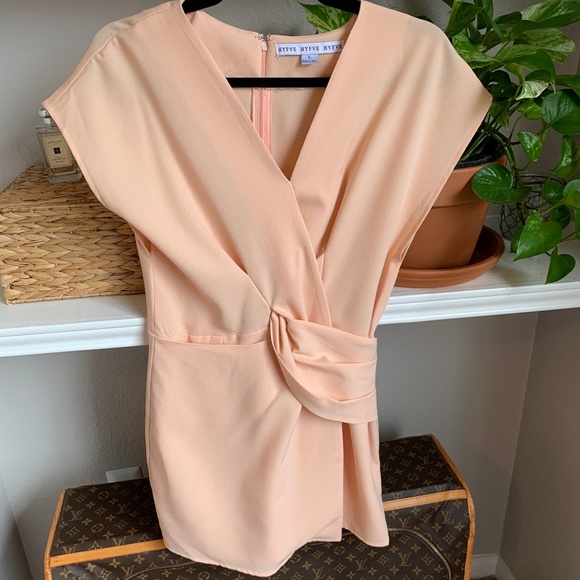 Blush Pink Wrap Romper with Short - HYFVE - Picture 5 of 8
